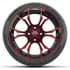 Picture of Set of (4) 15? GTW Spyder Red/Black Wheels with 215/40-R15 Fusion GTR Street Tires, Picture 3