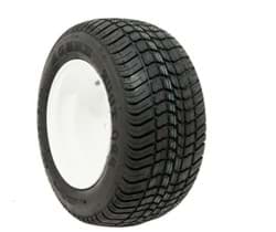 Picture of 205/50-10 Kenda Pro Tour Low-profile Tire on 10x7 White Steel Wheel (3:4 Offset)