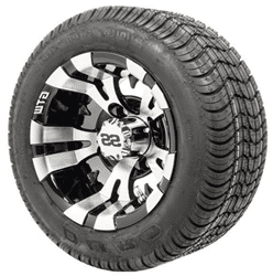 Picture of Set of (4) 10” GTW® Vampire Wheels on Mounted on Duro Lo-Pro Street Tires (No Lift Required)