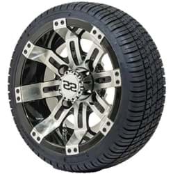 Picture of Set of (4) GTW® Tempest 10x7 Wheels Mounted on GTW® Street Tires (No Lift Required)