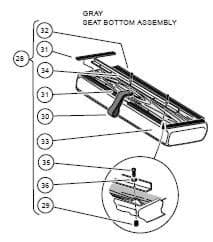 Picture of White bottom seat assembly