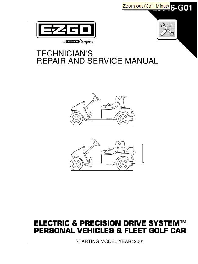 Picture of 2001 – E-Z-GO – OM - All elec/utility