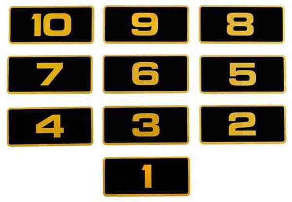 Picture of DECAL SET-BLK/GOLD (1-10)